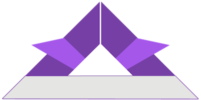 折り紙カブト紫イラスト