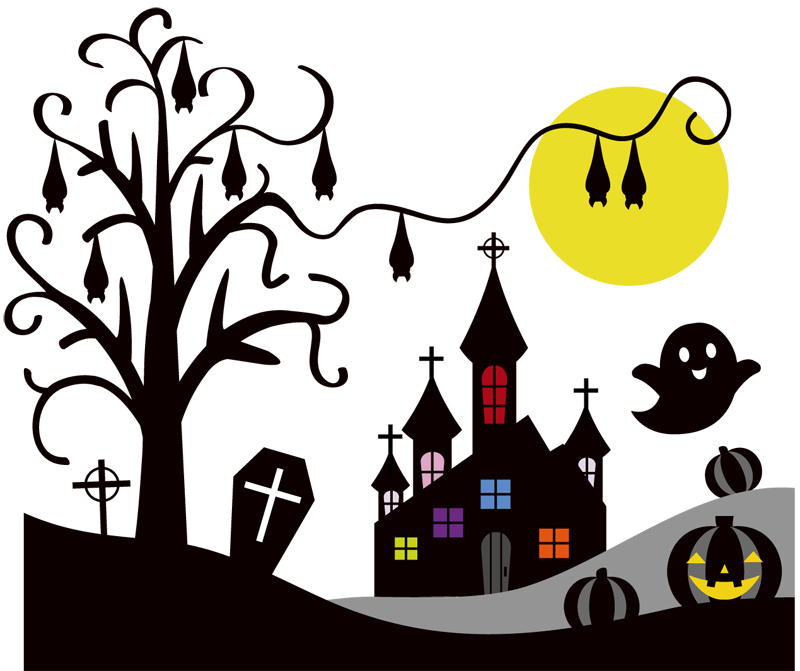 ハロウィン月夜のお化け屋敷