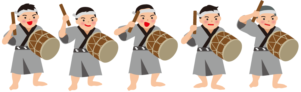 ンヌン(伝統芸能・太鼓)と男衆